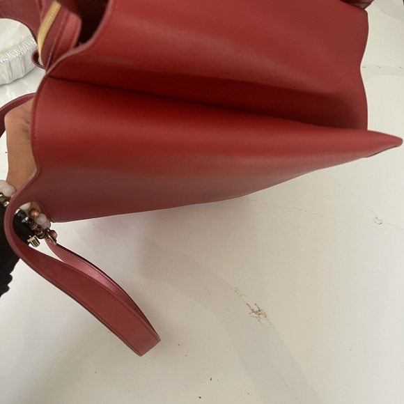 Celine Bag Medoum Trifold Red Leather Tote - Picture 6 of 16